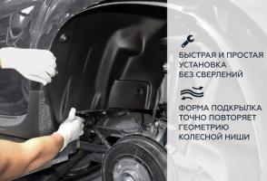 Подкрылки для Chevrole Lanos передняя пара Ново Пласт